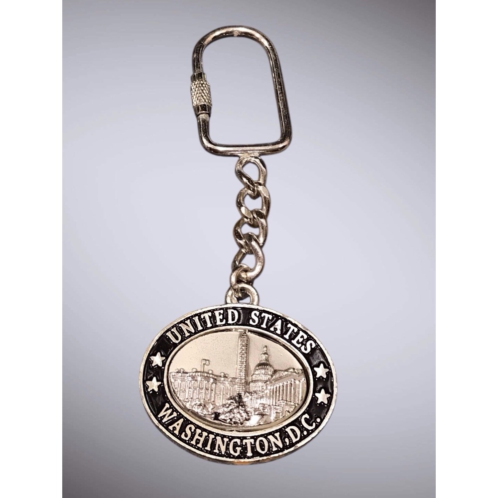 Washington DC Spinner Keychain Vintage United‎ States Spinning Center Souvenir